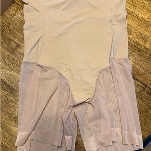 Others Follow Nude/Taupe Shapewear Bodysuit with Mesh Panels